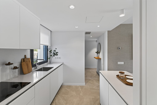 Open-plan kitchen