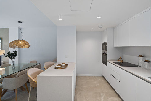 Open-plan kitchen