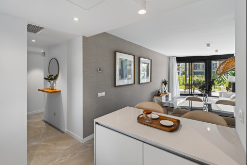 Open-plan kitchen