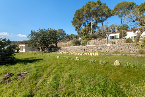 Garden and guest house view