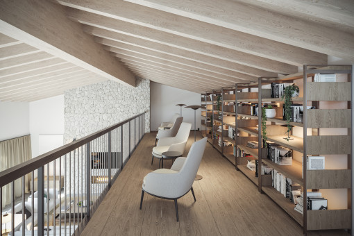 Gallery with library