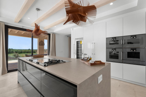 High-end designer kitchen with Gaggenau appliances