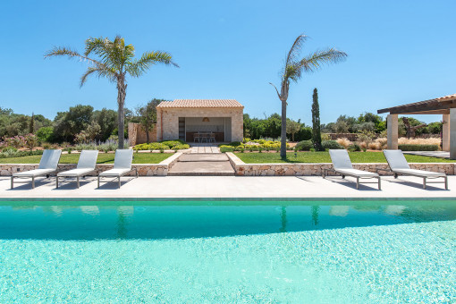 Pool with barbecue area