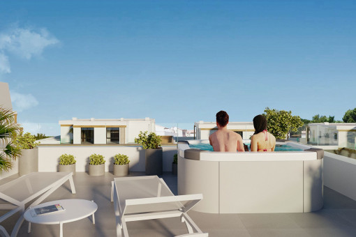 Luxury residential project, 3-bedroom semi-detached villas with swimming pool in Cala Ratjada