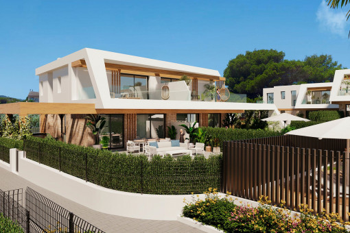 Luxury residential project, 3-bedroom semi-detached villas with swimming pool in Cala Ratjada