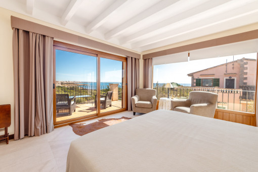 Master bedroom with stunning sea views
