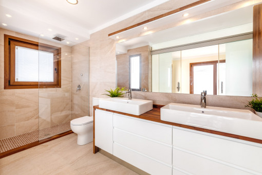 Modern shower bathroom