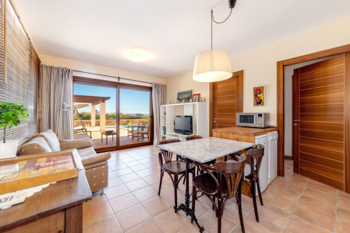 Guest room with pool terrace access