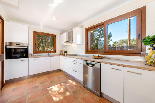 Modern kitchen with ample space