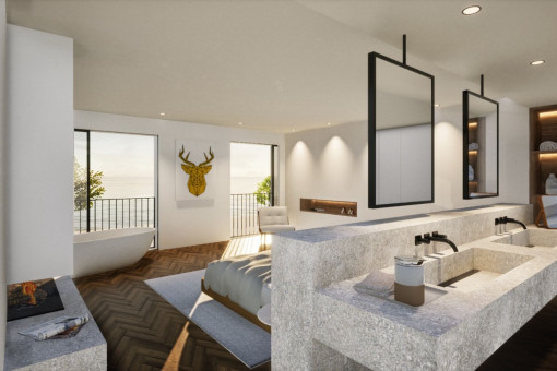 Bedroom with bathroom en suite