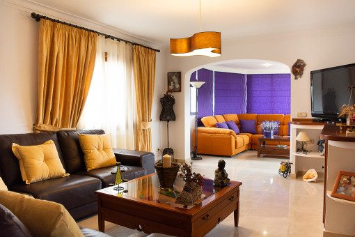 First floor living and dining area