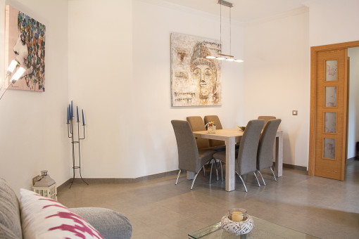 Living and dining area of the ground floor