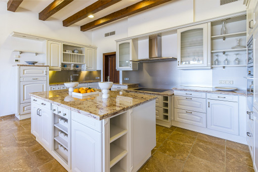 Kitchen with cooking island