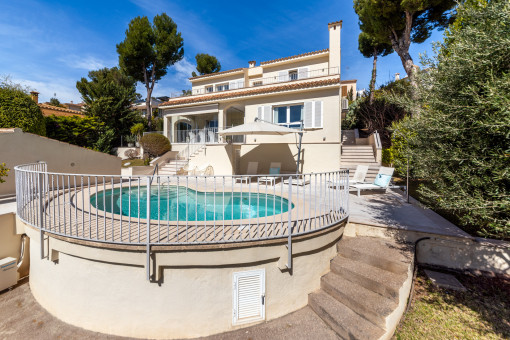 Exterior view and pool