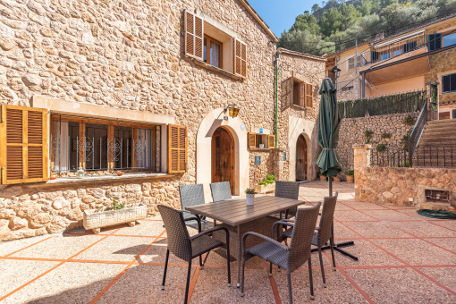 Sunny terrace and dining area