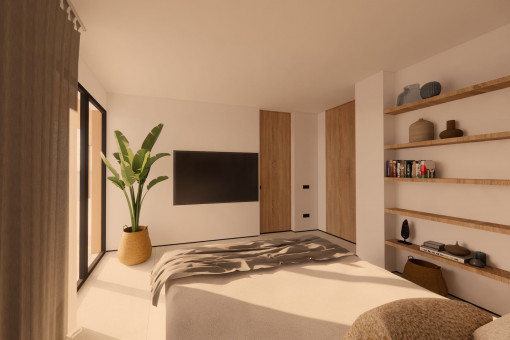 Bedroom with balcony