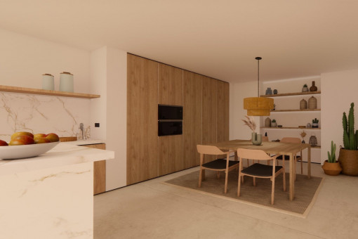 View to the dining area