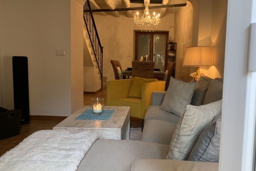 Cozy living area with fireplace