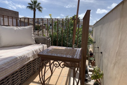 Chill out area on the bedroom terrace