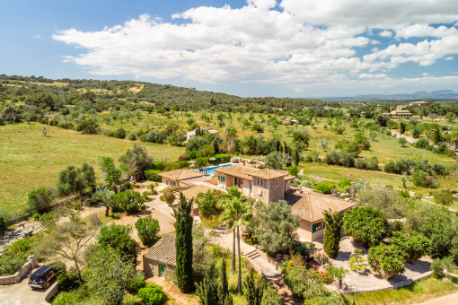 Finca from a birds-eye perspective