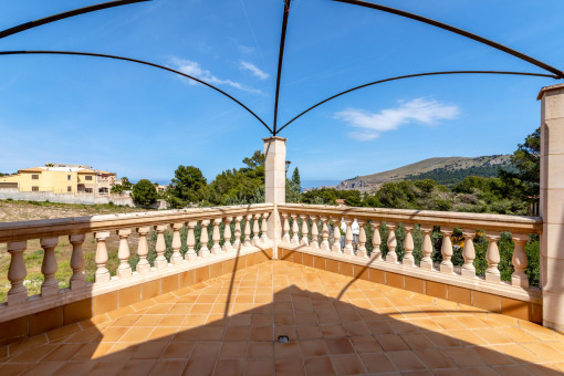 Terrace with sweeping views