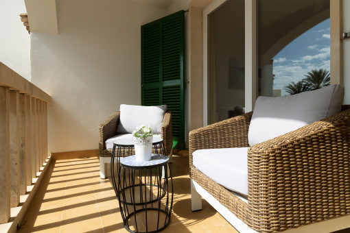 Balcony with chill out lounge 