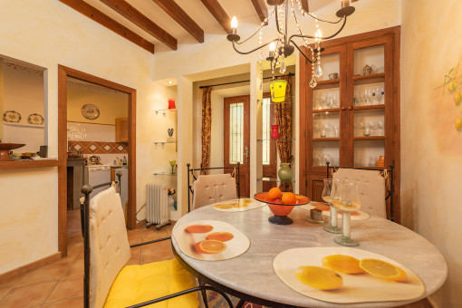 Mediterranean-style dining area