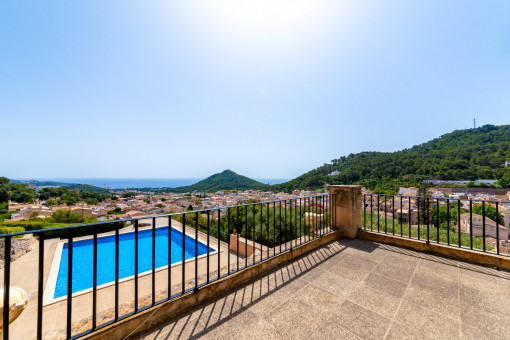 Sunny terrace with fantastic views
