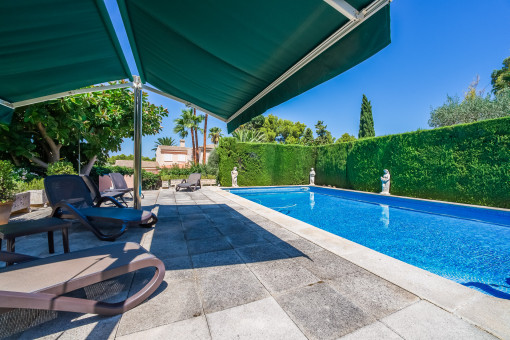 Tranquil pool and terrace acecss