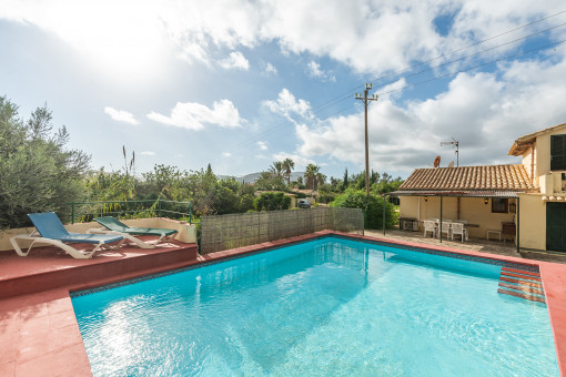 Pool surrounded by a terrace