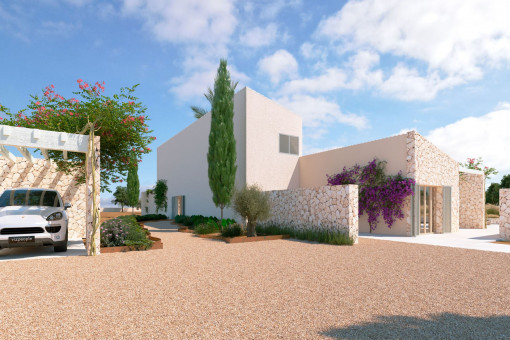 Exterior view and driveway