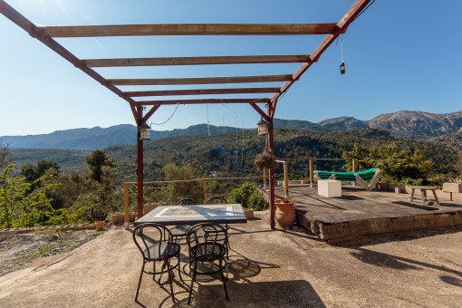 Terrace with sweeping views