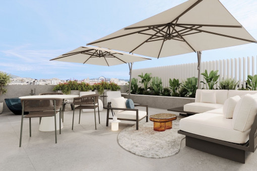 Fully furnished roof terrace