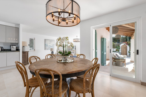 Dining area and kitchen