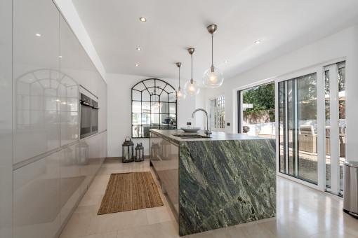 Modern kitchen with cooking island