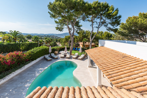 Sunny pool area