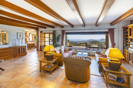 Living area with picturesque views