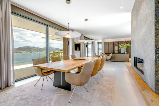 Stylish dining area