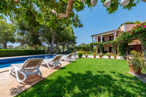 Beautiful garden and pool area