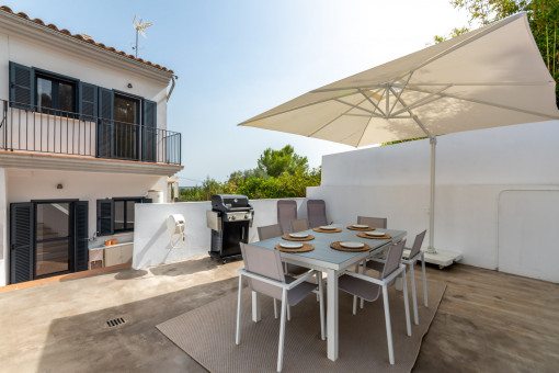 Idyllic outdoor dining area