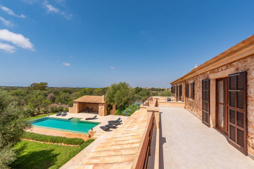 Terrace with sweeping views