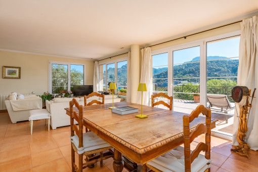 Living and dining area with magnificent views