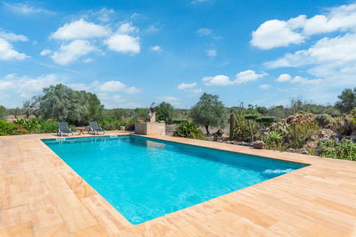 Sunny pool area