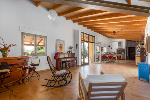 Open living and entrance area