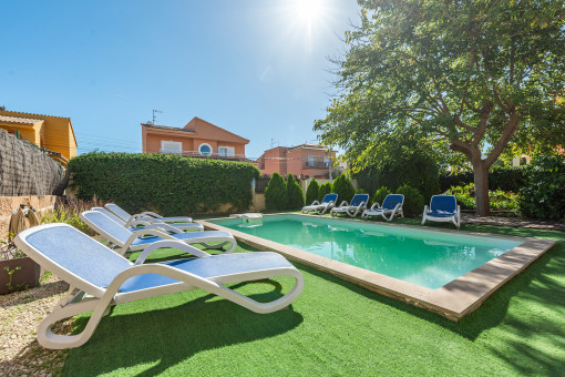 Sunny pool area