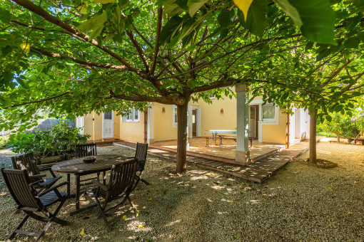 Idyllic rear terrace