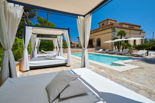 Relaxing pool area