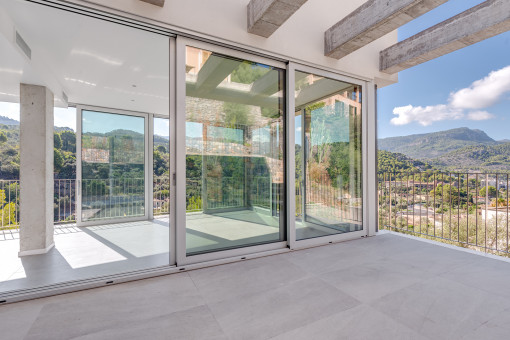 Covered terrace of the living area