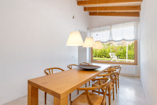 Dining area with garden views