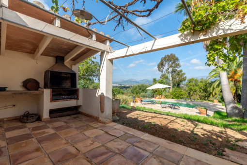 Bbq terrace next to the pool